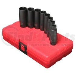 3653 by SUNEX TOOLS - 8 Piece 3/8" Drive 6 Point Metric Deep Impact Socket Set