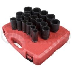 4685 by SUNEX TOOLS - 17 Pc. 3/4" Drive SAE Deep Impact Socket Set