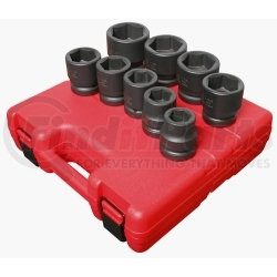 5699 by SUNEX TOOLS - 9 Piece 1" Drive Standard SAE Jumbo Impact Socket Set