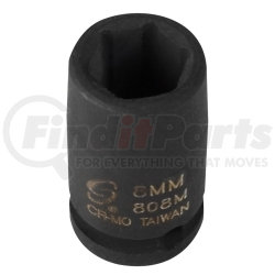 808M by SUNEX TOOLS - 1/4" Drive 8mm Impact Socket