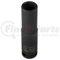 810D by SUNEX TOOLS - 1/4" Drive 6 Point Deep Impact Socket 5/16"