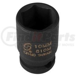 810M by SUNEX TOOLS - 1/4" Drive 10mm Impact Socket