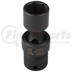 812UM by SUNEX TOOLS - 1/4" Drive 6 Point Universal Impact Socket 12mm