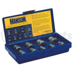 54009 by HANSON - 9 Piece Fractional Bolt Extractor Set