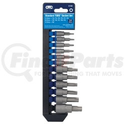 6100 by OTC TOOLS & EQUIPMENT - 12 pc. 1/4”, 3/8” and 1/2” Square Dr. Bulletproof Torx® Bit Socket Set