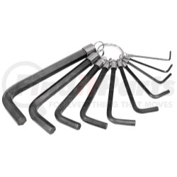 KTI-71480 by K-TOOL INTERNATIONAL - 10 Piece Metric Hex Key Set on a Ring