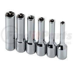 44950 by SK HAND TOOL - 6 Piece 1/4" Drive Deep Female Torx® Bit Socket Set