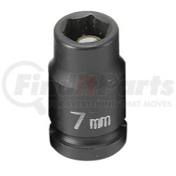 907MG by GREY PNEUMATIC - 1/4" Drive x 7mm Magnetic Standard Impact Socket