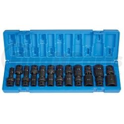 1212UD by GREY PNEUMATIC - 12-Piece 3/8 in. Drive 6-Point SAE Universal Deep Impact Socket Set
