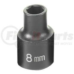 1008M by GREY PNEUMATIC - 3/8" Drive x 8mm Standard Impact Socket