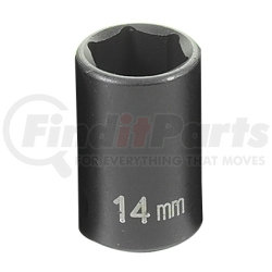 1014M by GREY PNEUMATIC - 3/8" Drive x 14mm Standard Impact Socket