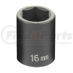 1016M by GREY PNEUMATIC - 3/8" Drive x 16mm Standard Impact Socket