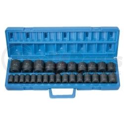 1326M by GREY PNEUMATIC - 26 Pc. 1/2" Drive 6 Point Metric Standard Master Socket Set