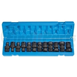 1612U by GREY PNEUMATIC - 12-Piece 3/8 in. Drive 12-Point SAE Universal Impact Socket Set