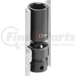 1017UMD by GREY PNEUMATIC - 3/8" Drive x 17mm Deep Universal Impact Socket