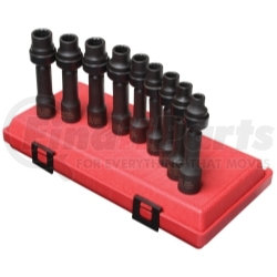 2695 by SUNEX TOOLS - 9 Pc. 1/2" Drive 12 Point Metric Driveline Limited Clearance Impact Socket Set