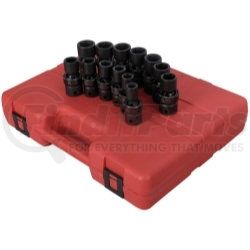 2665 by SUNEX TOOLS - 13 Pc. 1/2" Drive Metric Universal Impact Socket Set