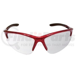 540-0400 by SAS SAFETY CORP - Red Frame DB2™ Safety Glasses with Clear Lens