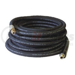 98388085 by APACHE - 3/8" ID x 50' Black Rubber Pressure Washer Hose Coupled MPT x MPT Swivel
