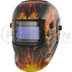 41266 by TITAN - Wide-View Solar Powered Welding Helmet, Flame