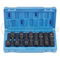 1498MH by GREY PNEUMATIC - 1/2" Drive 10 Piece Metric Hex Driver Set