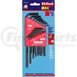 10018 by EKLIND TOOL COMPANY - 18 Piece SAE Combination Short/Long Hex-L™ Hex Key Set