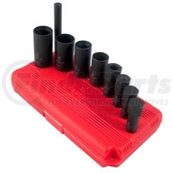 2840 by SUNEX TOOLS - 1/2" Drive Wheel Lock Removal Impact Socket Set, 9 Pc.