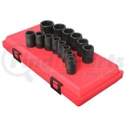 2652 by SUNEX TOOLS - 14 Pc. 1/2" Drive Metric Impact Socket Set