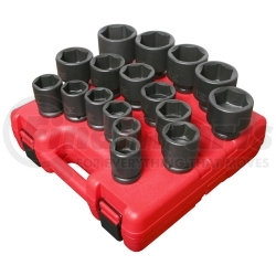 4683 by SUNEX TOOLS - 17 Pc. 3/4" Drive SAE Heavy Duty Impact Socket Set