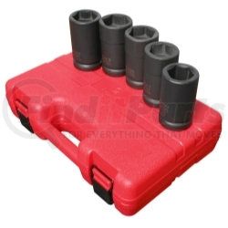 5626 by SUNEX TOOLS - 5 Piece 1" Drive Combination Budd Wheel Impact Socket Set