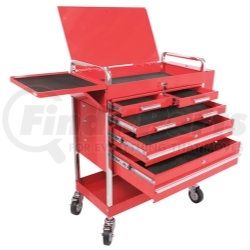 8045 by SUNEX TOOLS - Sunex Tools 8045 27" Professional 5 Drawer Red Tool Cart w/ Locking Top