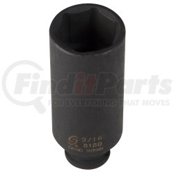 818D by SUNEX TOOLS - 1/4" Drive 6 Point Deep Impact Socket 9/16"