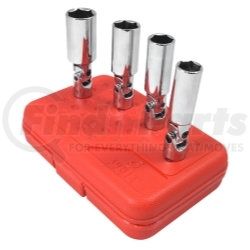 8844 by SUNEX TOOLS - 3/8" Dr Univ Spark Plug Socket Set, 4Pc