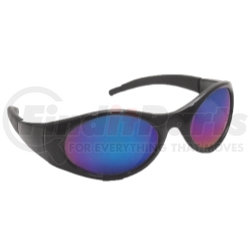 5183 by SAS SAFETY CORP - Stingers High Impact Safety Glasses - Black Frames/Blue Mirrored Lens