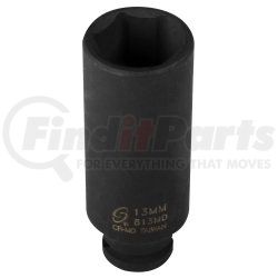 813MD by SUNEX TOOLS - 1/4" Drive 6 Point Deep Impact Socket 13mm