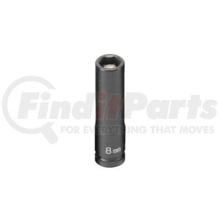 Grey Pneumatic GRE908MDG SOC 8MM 1/4D IMP MAG 6PT DP BLK
