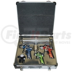 19221 by TITAN - H.V.L.P. Color-Coded Triple Set-Up Spray Gun Kit with Case, 4 pc