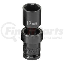 912UMS by GREY PNEUMATIC - 1/4" Surface Drive x 12mm Standard Universal Socket