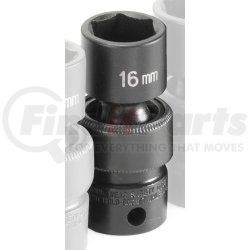1016UM by GREY PNEUMATIC - 3/8" Drive x 16mm Standard Universal Impact Socket