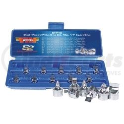 SFP10 by VIM TOOLS - 10 pc 1/4” Square Drive Stubby Flat and Phillips Drive Set