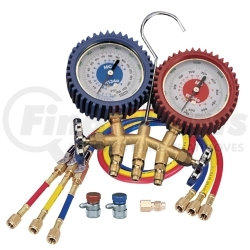 98772 by MASTERCOOL - Dual Brass Manifold Gauge Set