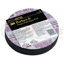 5725 by 3M - Perfect-It™ Single Sided Foam Polishing Pad, Black, 8"