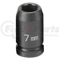 907MS by GREY PNEUMATIC - 1/4" Surface Drive x 7mm Standard Impact Socket