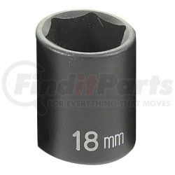 1018M by GREY PNEUMATIC - 3/8" Drive x 18mm Standard Impact Socket