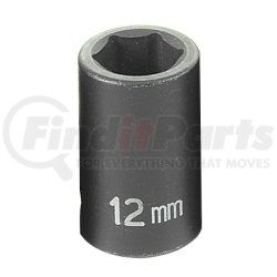 1012M by GREY PNEUMATIC - 3/8" Drive x 12mm Standard Impact Socket