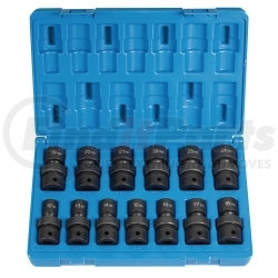 1313UM by GREY PNEUMATIC - 13 Pc. 1/2" Drive 6 Point Metric Universal Socket Set