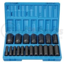 1719D by GREY PNEUMATIC - 19-Piece 3/8 in. to 1-1/2 in. Drive 12-Point SAE Impact Socket Set