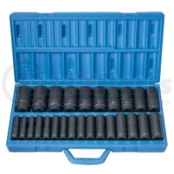 1326MD by GREY PNEUMATIC - 26 Pc. 1/2" Drive 6 Point Metric Deep Master Socket Set