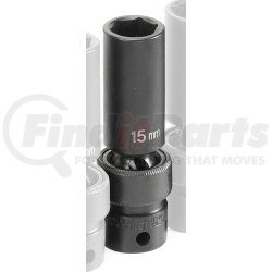 1015UMD by GREY PNEUMATIC - 3/8" Drive x 15mm Deep Universal Impact Socket