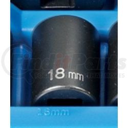 2118M by GREY PNEUMATIC - 1/2" Drive x 18mm Standard Impact Socket- 12 Point